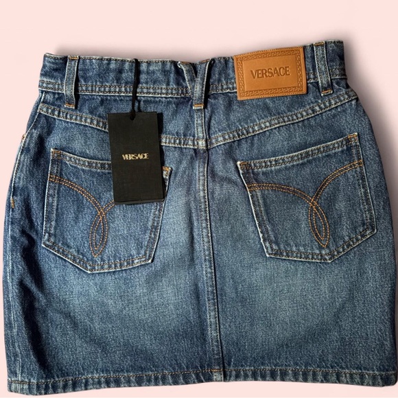 Versace Classic Blue Denim Skirt